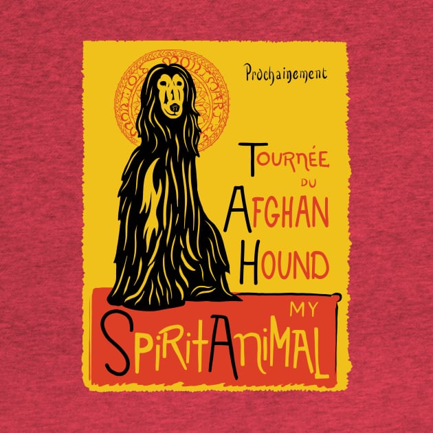 Funny Afghan Hound Cute Dog Chat Noir Mashup Art by Get Hopped Apparel